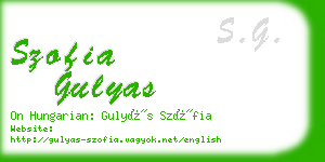 szofia gulyas business card